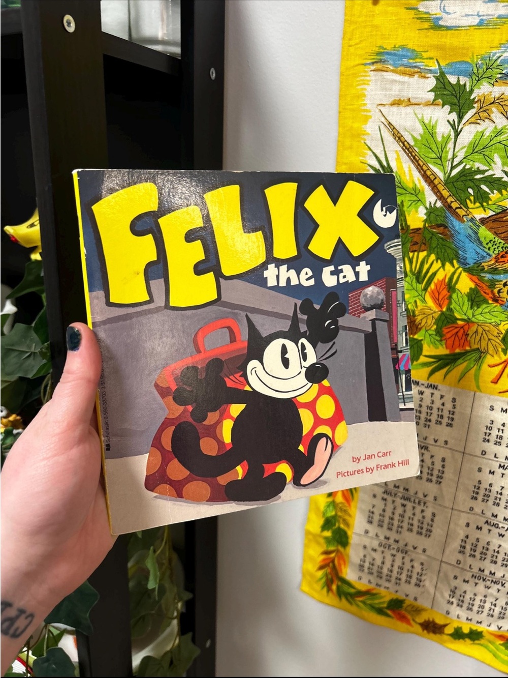 1986 Felix the Cat Children's Book - Yellow and Black Cover